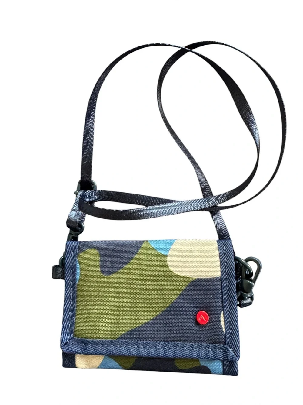 Camouflage Compact Wallet with cross strap